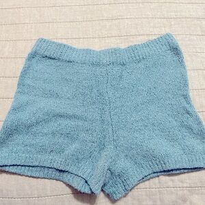 Blue fuzzy shorts